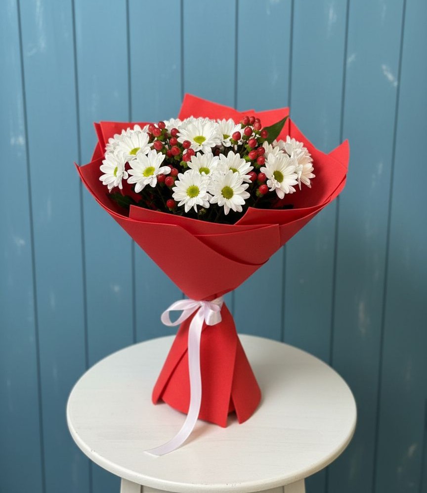 Букет цветов из: Хризантемы в Савостино