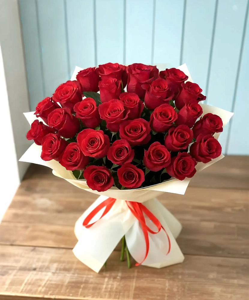 Букет 29 Красных роз в Савостино