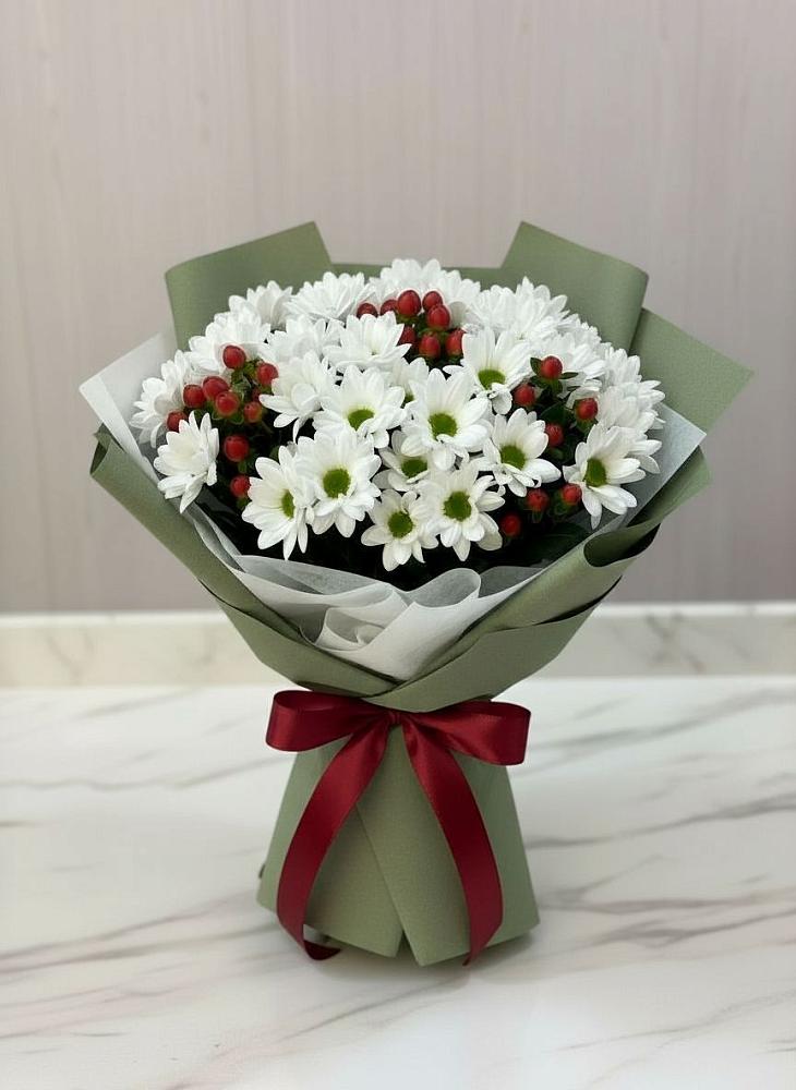 Букет цветов из: Хризантемы в Савостино