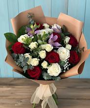 Букет цветов из:  Розы и Альстромерии в Савостино