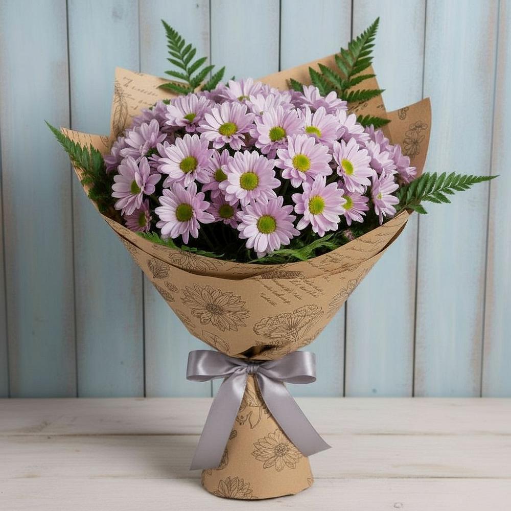 Букет цветов из: Хризантемы в Савостино