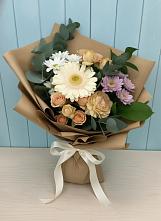 Букет цветов из:  Герберы и Хризантемы в Савостино