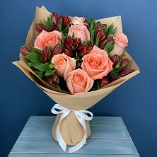 Букет цветов из:  Розы и Альстромерии в Савостино