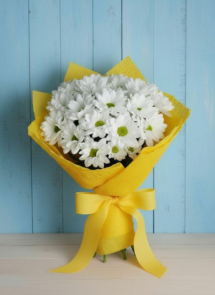 Букет цветов из: Хризантемы в Савостино