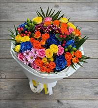 Букет цветов из:  Розы и Хризантемы в Савостино