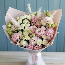 Букет цветов из:  Альстромерии и Розы в Савостино