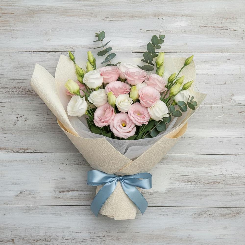 Букет цветов из: Лизиантусы в Савостино